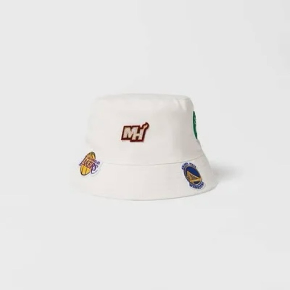 OFFICIAL NBA/Zara collab youth 1-3 years bucket hat white NWT